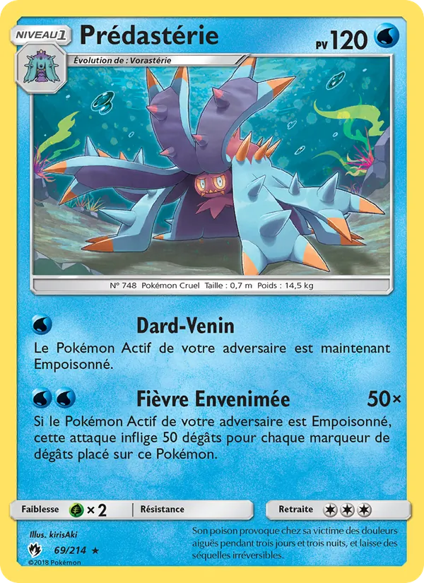 Carte Pokémon Prédastérie 69/214 de l'extension Tonnerre Perdu
