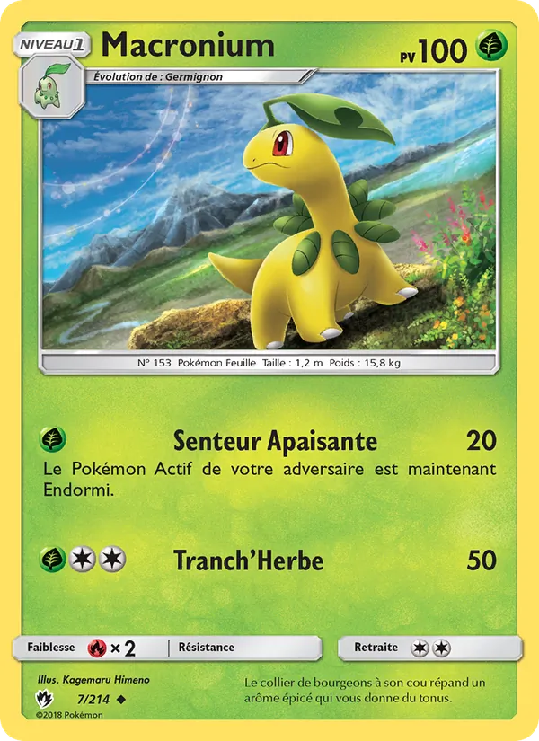 Carte Pokémon Macronium 7/214 de l'extension Tonnerre Perdu