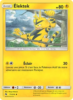 Carte Pokémon Élektek 71