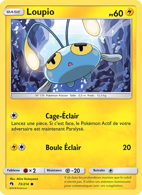 Carte Pokémon Loupio 73/214 de l'extension Tonnerre Perdu