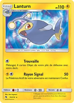 Carte Pokémon Lanturn 74