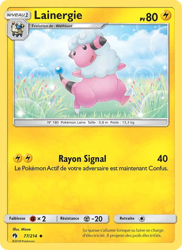 Carte Pokémon Lainergie 77/214 de l'extension Tonnerre Perdu