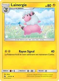 Carte Pokémon Lainergie 77