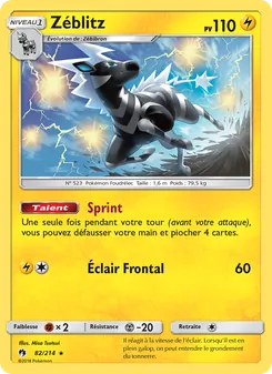 Carte Pokémon Zéblitz 82
