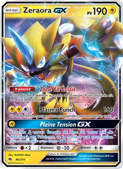 Carte Pokémon Zeraora GX 86