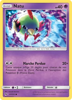 Carte Pokémon Natu 87