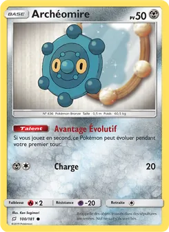 Carte Pokémon Archéomire 100