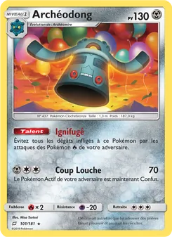 Carte Pokémon Archéodong 101