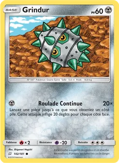 Carte Pokémon Grindur 102