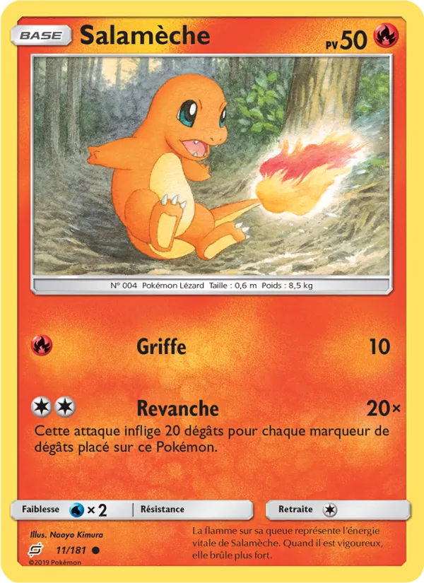 Carte Pokémon Salamèche 11/181 de l'extension Duo de Choc