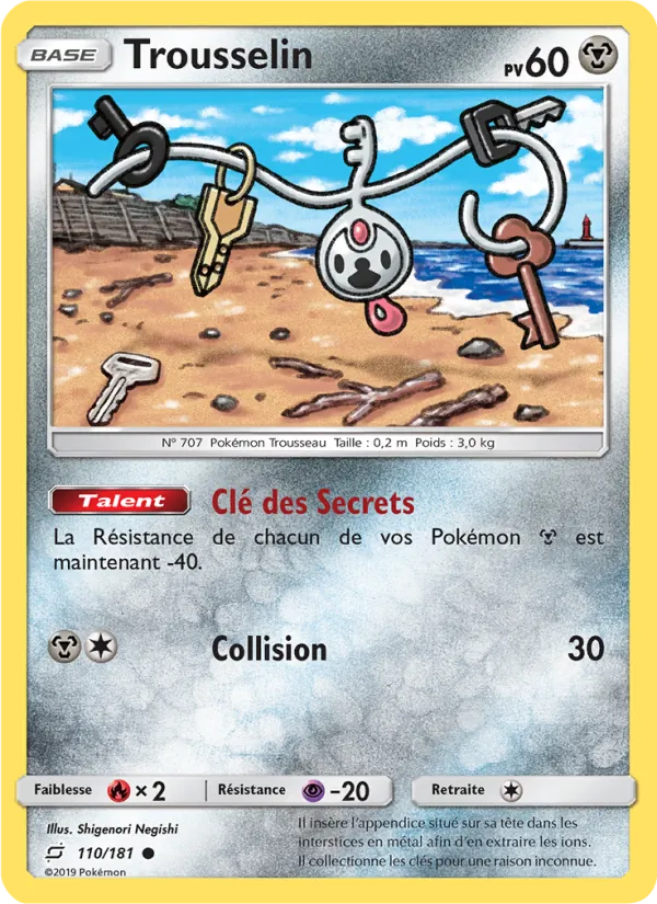 Carte Pokémon Trousselin 110/181 de l'extension Duo de Choc