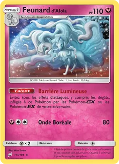 Carte Pokémon Feunard d’Alola 111