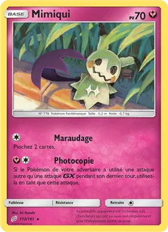 Carte Pokémon Mimiqui 112