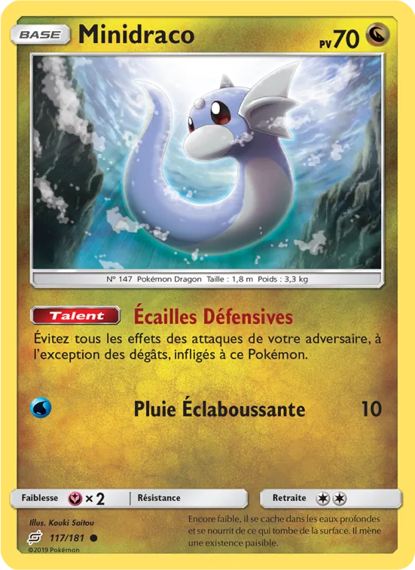 Carte Pokémon Minidraco 117/181 de l'extension Duo de Choc