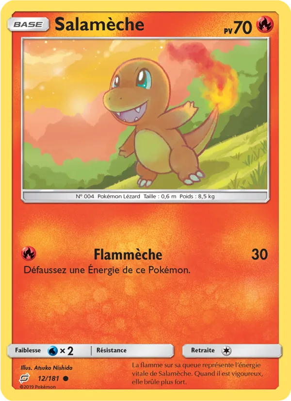 Carte Pokémon Salamèche 12/181 de l'extension Duo de Choc