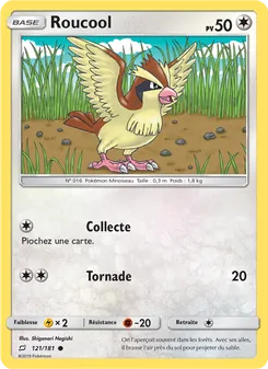 Carte Pokémon Roucool 121