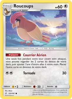 Carte Pokémon Roucoups 123