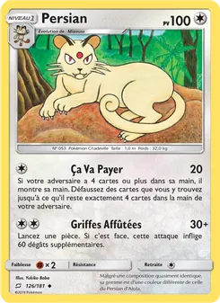 Carte Pokémon Persian 126