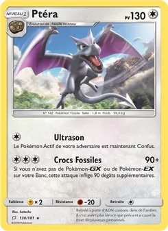 Carte Pokémon Ptéra 130
