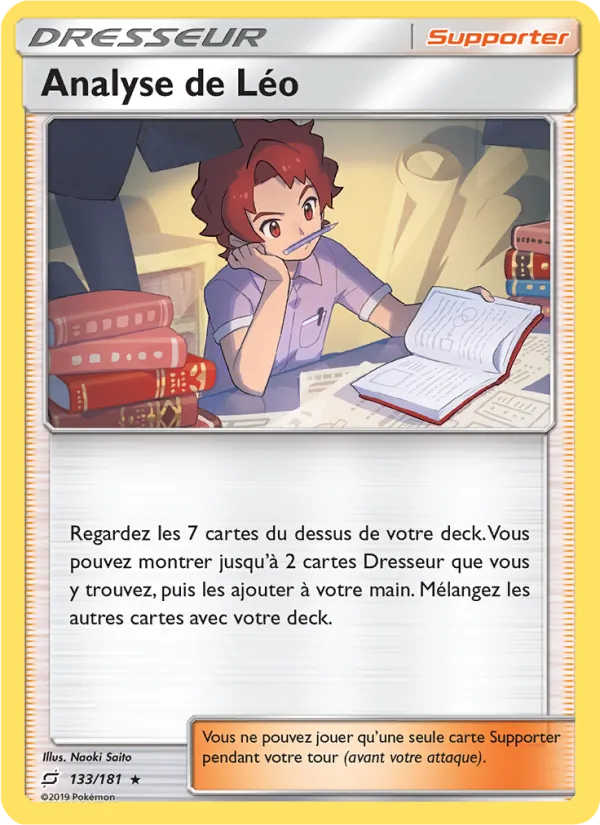Carte Pokémon Analyse de Léo 133/181 de l'extension Duo de Choc