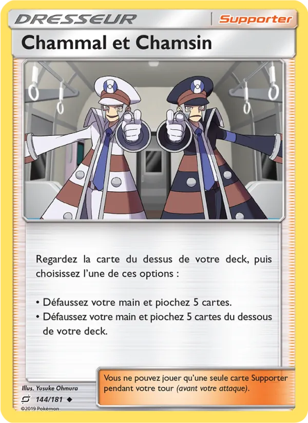 Carte Pokémon Chammal et Chamsin 144/181 de l'extension Duo de Choc