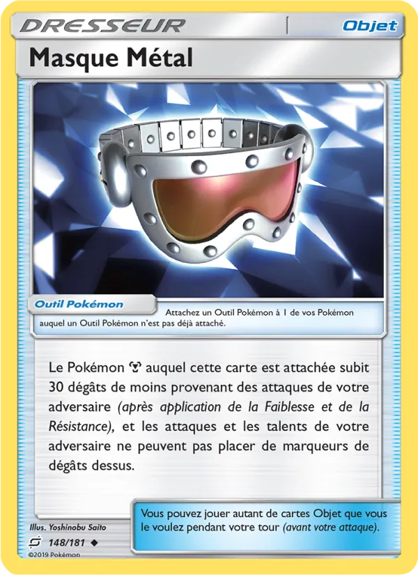 Carte Pokémon Masque Métal 148/181 de l'extension Duo de Choc