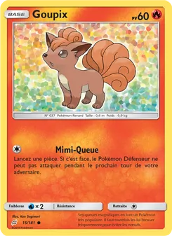 Carte Pokémon Goupix 15