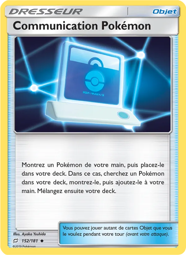 Carte Pokémon Communication Pokémon 152/181 de l'extension Duo de Choc