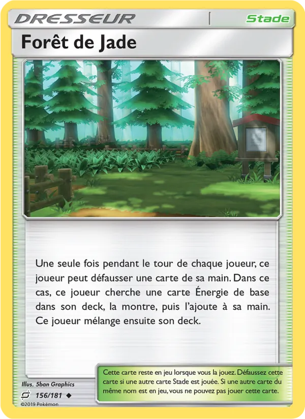 Carte Pokémon Forêt de Jade 156/181 de l'extension Duo de Choc