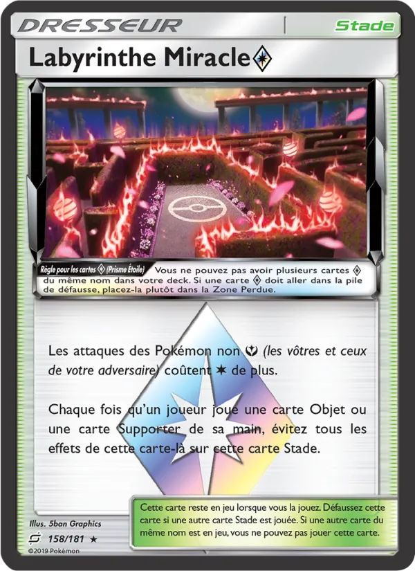Carte Pokémon Labyrinthe Miracle ◇ 158/181 de l'extension Duo de Choc