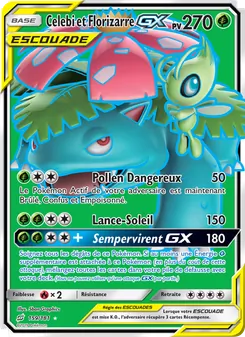 Carte Pokémon Celebi et Florizarre GX 159