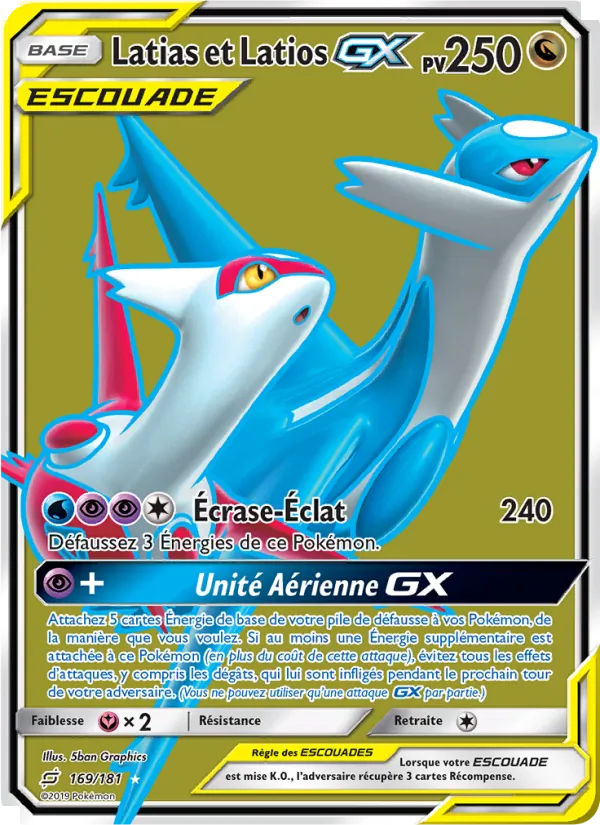 Carte Pokémon Latias et Latios GX 169/181 de l'extension Duo de Choc