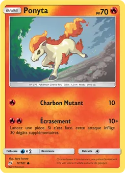 Carte Pokémon Ponyta 17 — Duo de Choc