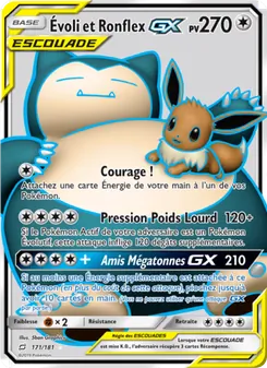 Carte Pokémon Évoli et Ronflex GX 171