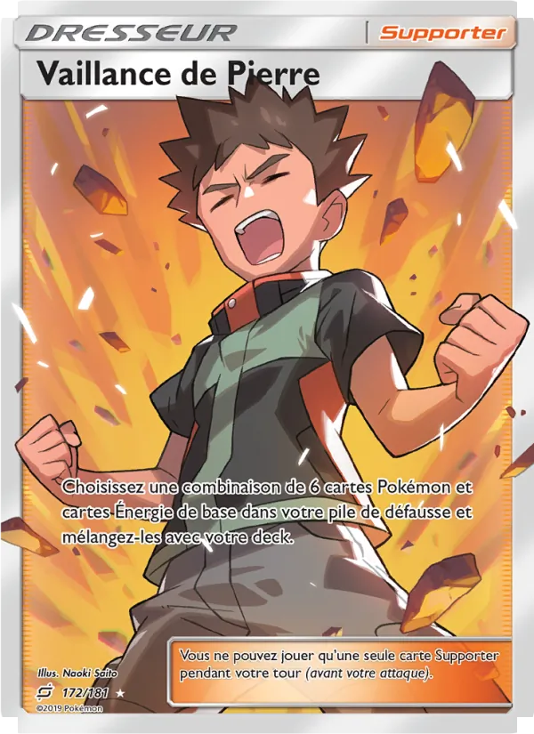 Carte Pokémon Vaillance de Pierre 172/181 de l'extension Duo de Choc