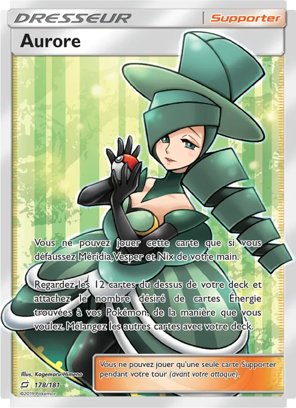 Carte Pokémon Aurore 178/181 de l'extension Duo de Choc
