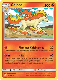 Carte Pokémon Galopa 18
