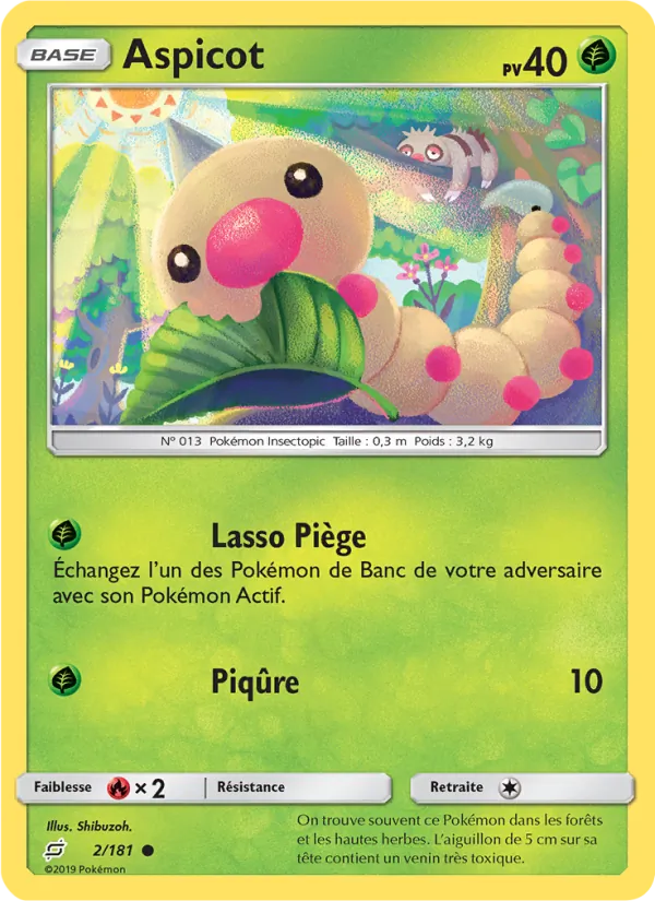 Carte Pokémon Aspicot 2/181 de l'extension Duo de Choc