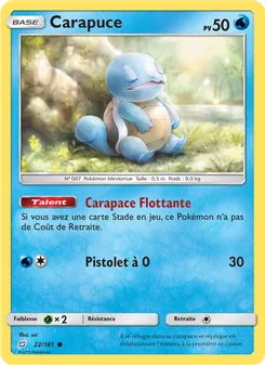 Carte Pokémon Carapuce 22