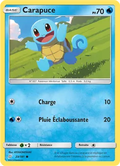 Carte Pokémon Carapuce 23