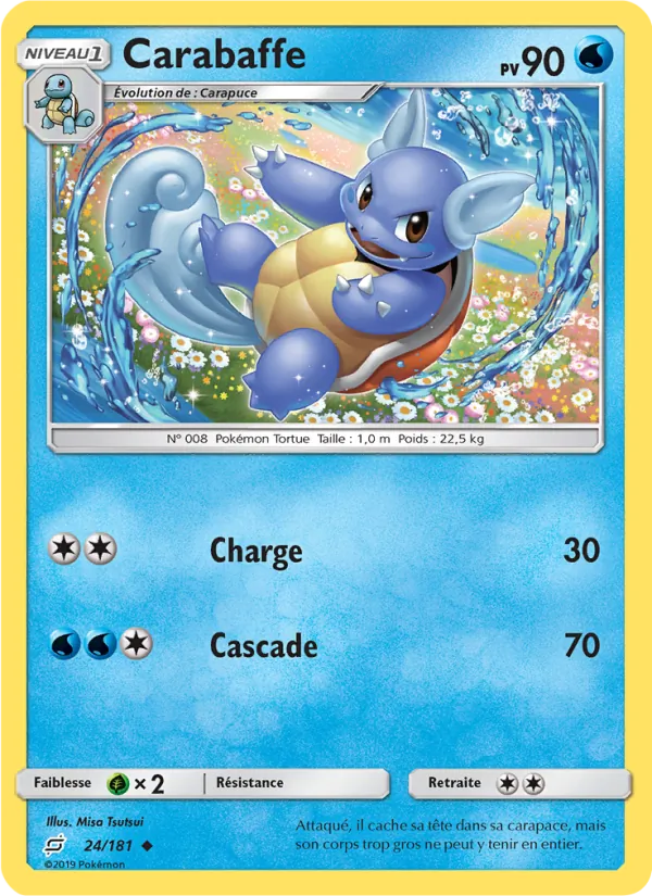 Carte Pokémon Carabaffe 24/181 de l'extension Duo de Choc