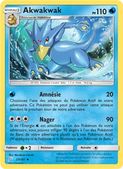Carte Pokémon Akwakwak 27