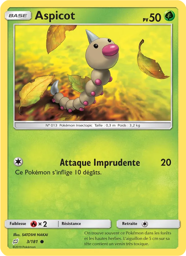 Carte Pokémon Aspicot 3/181 de l'extension Duo de Choc