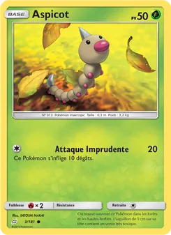Carte Pokémon Aspicot 3