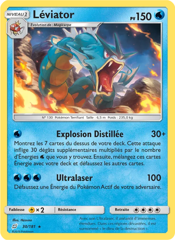 Carte Pokémon Léviator 30/181 de l'extension Duo de Choc