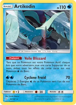 Carte Pokémon Artikodin 32