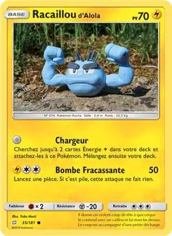 Carte Pokémon Racaillou d’Alola 35