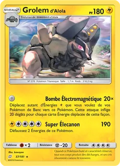 Carte Pokémon Grolem d’Alola 37