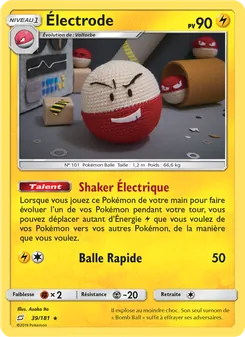 Carte Pokémon Électrode 39