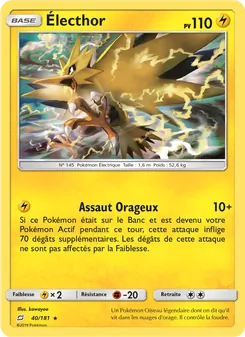 Carte Pokémon Électhor 40